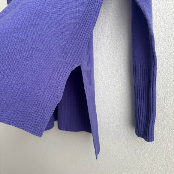 Diane Von Furstenberg Ahiga Purple 90% Cashmere 10% Wool Cowl Turtleneck Sweater - Picture 8 of 11